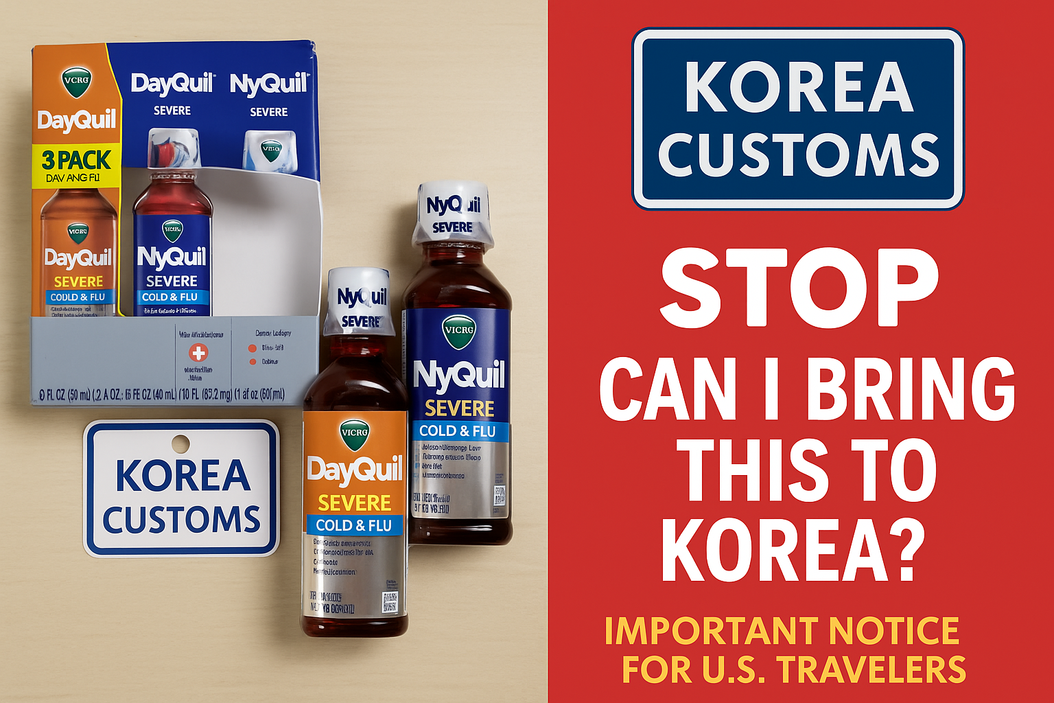 Attention U.S. Travelers: What You Need to Know About Bringing Vicks DayQuil/NyQuil to South Korea