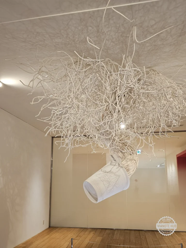 a giant cup ramen monument